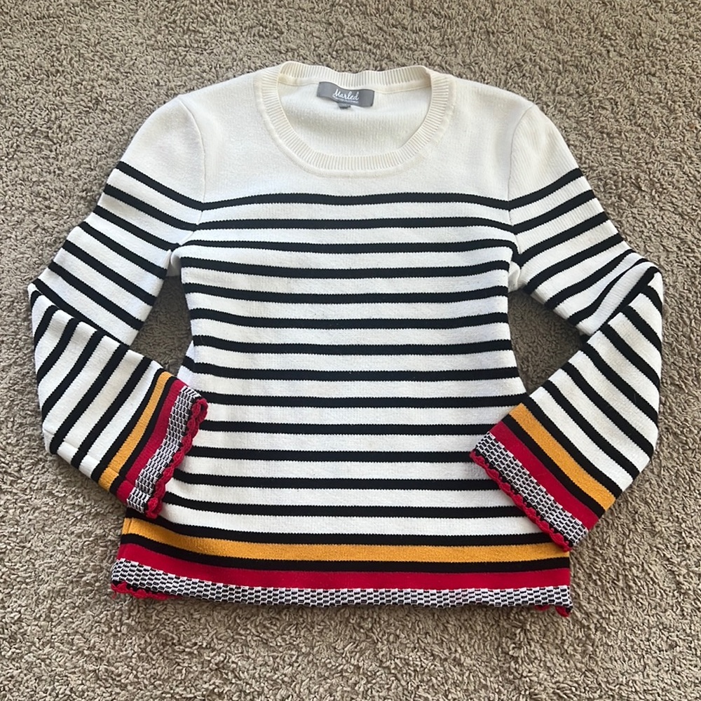 Marled Crew Neck Sweater by Anthropologie